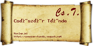 Császár Tünde névjegykártya